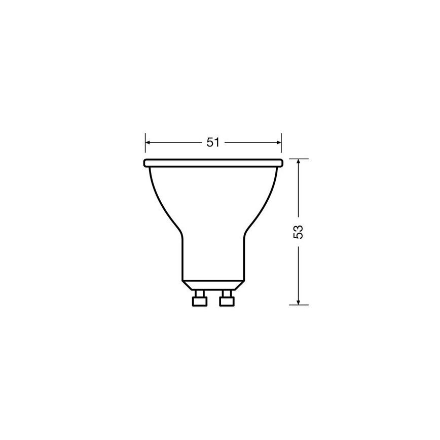 НАБОР 3x Светодиодная лампа PAR16 GU10/2,6W/230V 2700K - Osram