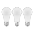 НАБОР 3x Светодиодная лампочка A60 E27/10W/230V 2700K