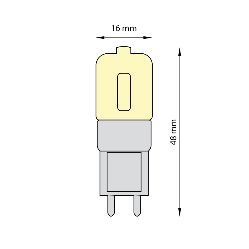 НАБОР 3x Светодиодная лампочка ECOLINE G9/2,5W/230V 3000K - Brilagi