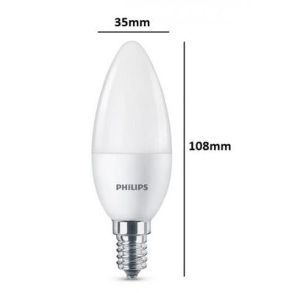 НАБОР 3x Светодиодная лампочка Philips E14/5,5W/230V 2700K