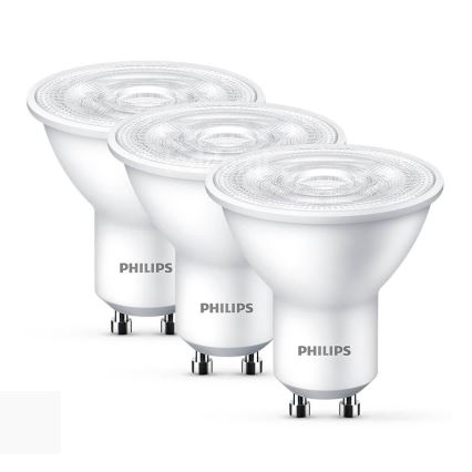 НАБОР 3x Светодиодная лампочка Philips GU10/4,7W/230V 2700K