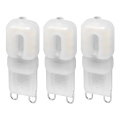 НАБОР 3x Светодиодная лампочка ECOLINE G9/2,5W/230V 3000K - Brilagi