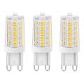 НАБОР 3x Светодиодная лампочка ECOLINE G9/3,5W/230V 3000K - Brilagi