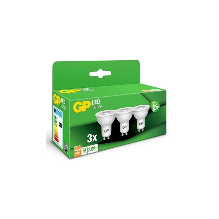 НАБОР 3x Светодиодная лампочка GU10/3,1W/230V 2700K - GP