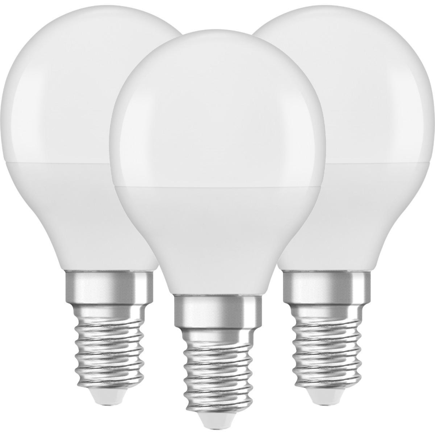 НАБОР 3x Светодиодная лампочка P45 E14/4,9W/230V 3000K - Osram