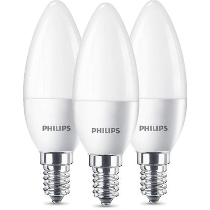 НАБОР 3x Светодиодная лампочка Philips E14/5,5W/230V 2700K