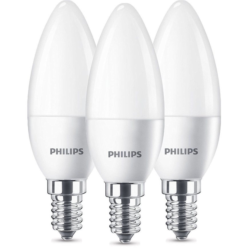 НАБОР 3x Светодиодная лампочка Philips E14/5,5W/230V 2700K