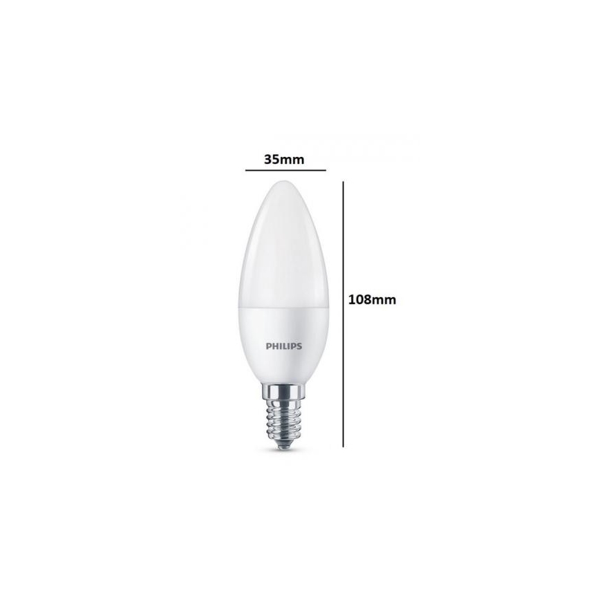 НАБОР 3x Светодиодная лампочка Philips E14/5,5W/230V 2700K