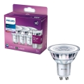 НАБОР 3x Светодиодная лампочка Philips PAR16 GU10/4,6W/230V 4000K