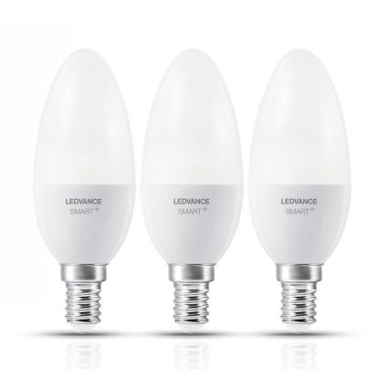 НАБОР 3x Светодиодная лампочка с регулированием яркости SMART+ E14/5W/230V 2700K-6500K Wi-Fi - Ledvance