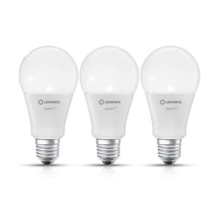 НАБОР 3x Светодиодная лампочка с регулированием яркости SMART+ E27/14W/230V 2700K-6500K Wi-Fi - Ledvance