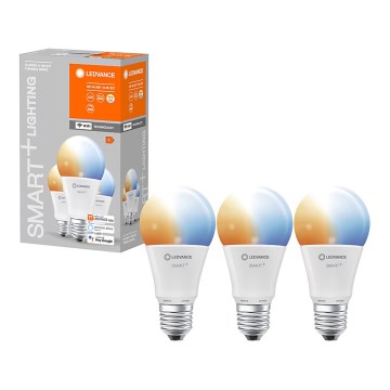 НАБОР 3x Светодиодная лампочка с регулированием яркости SMART+ E27/14W/230V 2700K-6500K Wi-Fi - Ledvance