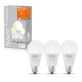НАБОР 3x Светодиодная лампочка с регулированием яркости SMART+ E27/14W/230V 2700K Wi-Fi - Ledvance