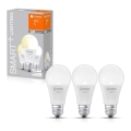 НАБОР 3x Светодиодная лампочка с регулированием яркости SMART+ E27/9W/230V 2700K Wi-Fi - Ledvance
