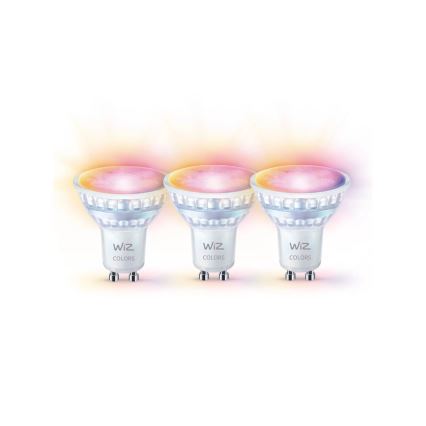 НАБОР 3x Светодиодная RGBW-лампочка с регулированием яркости PAR16 GU10/4,7W/230V 2200-6500K Wi-Fi - WiZ