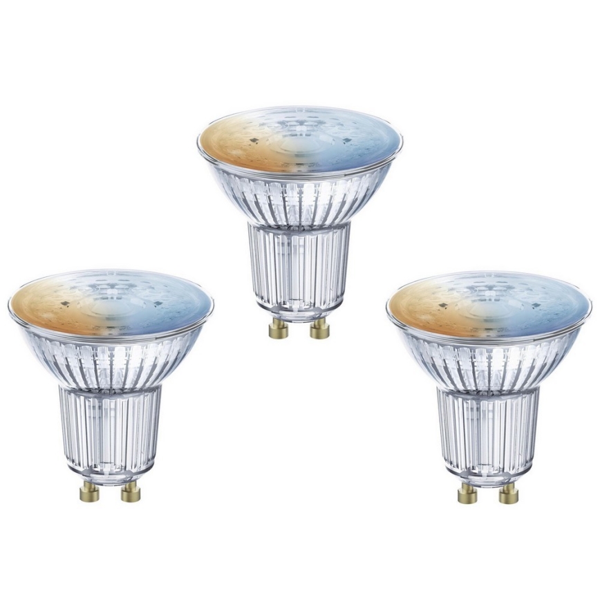 НАБОР 3x Светодиодная RGBW-лампочка с регулированием яркости SMART+ GU10/5W/230V 2700K-6500K Wi-Fi - Ledvance