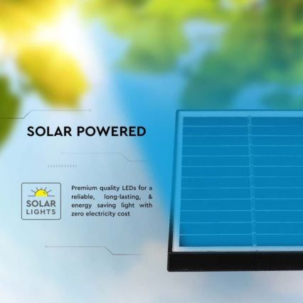 НАБОР 3x Светодиодная уличная лампа на солнечной батарее 3xLED/1,2W/3,7V IP65 3000K