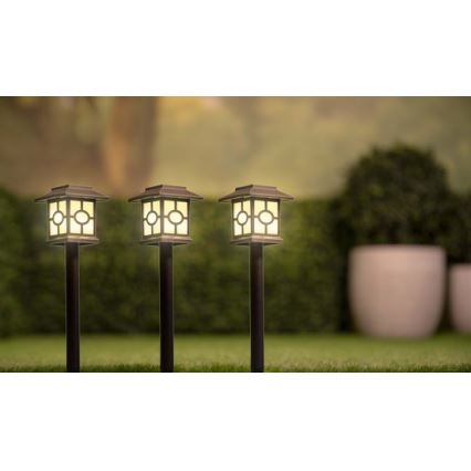 НАБОР 3x Светодиодный светильник на солнечной батарее LED/1,2V