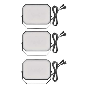 НАБОР 3x Светодиодный уличный RGBIC-прожектор с регулированием яркости GoSmart LED/14W/230V 3000-6500K IP65 Wi-Fi Tuya