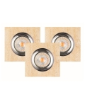 НАБОР 3x Светодиодный встроенный светильник VITAR 1xGU10/5W/230V CRI 90 песчаник – сертифицировано FSC