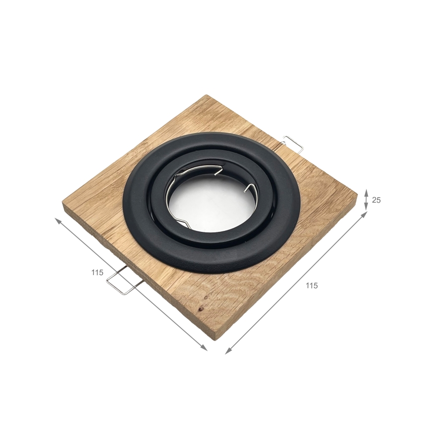 НАБОР 3x Встроенный светильник TOBBY 1xG9/20W/230V 11,5x11,5 см дуб/черный