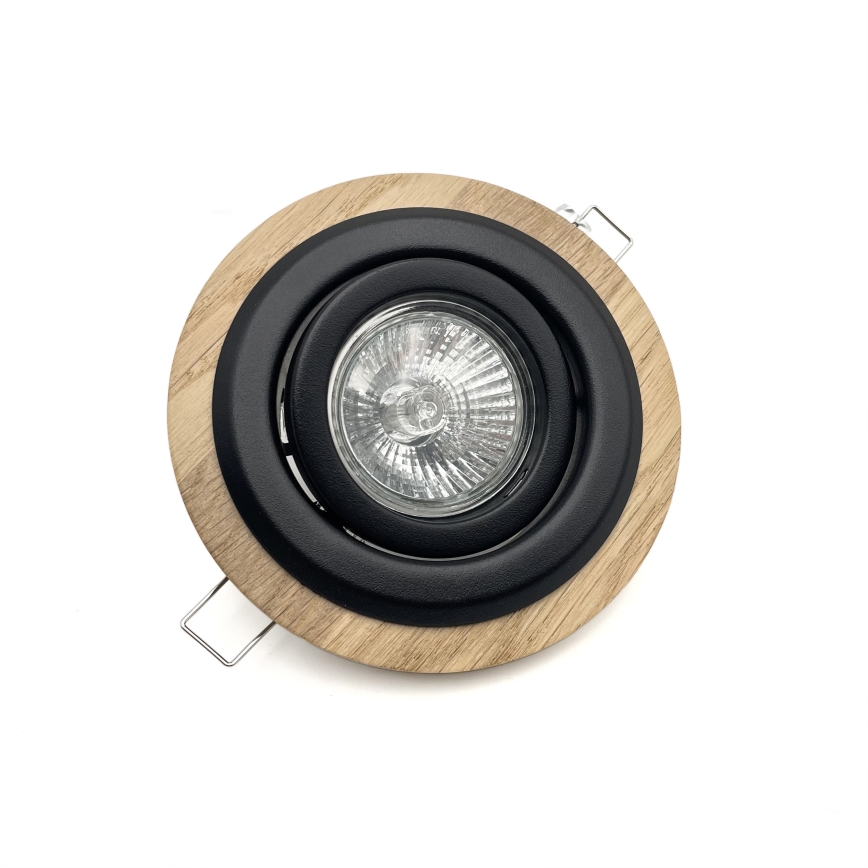 НАБОР 3x Встроенный светильник TOBBY 1xG9/20W/230V диаметр 11,5 см дуб/черный