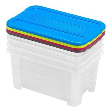 НАБОР 4x Ящик для хранения TEX BOX 4,5 л