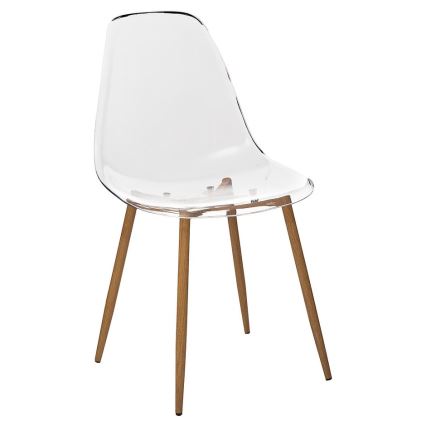 НАБОР 4x Обеденный стул TAHO коричневый/прозрачный