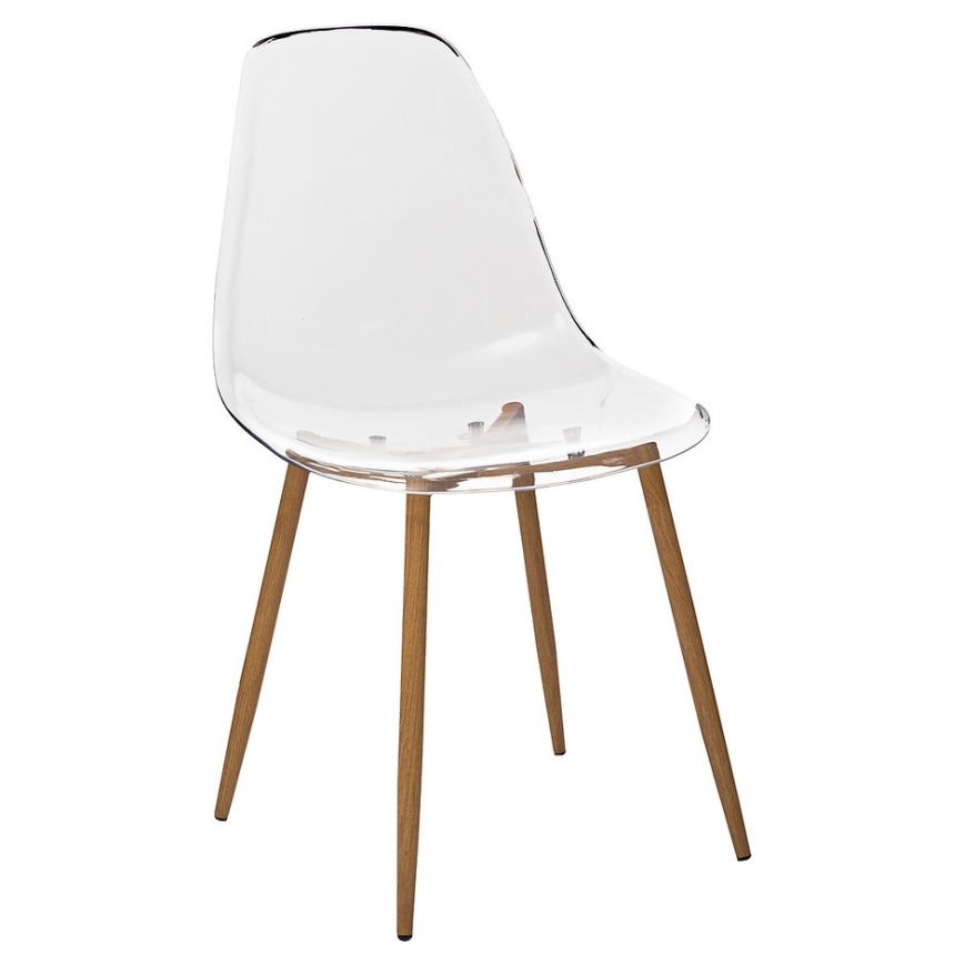 НАБОР 4x Обеденный стул TAHO коричневый/прозрачный