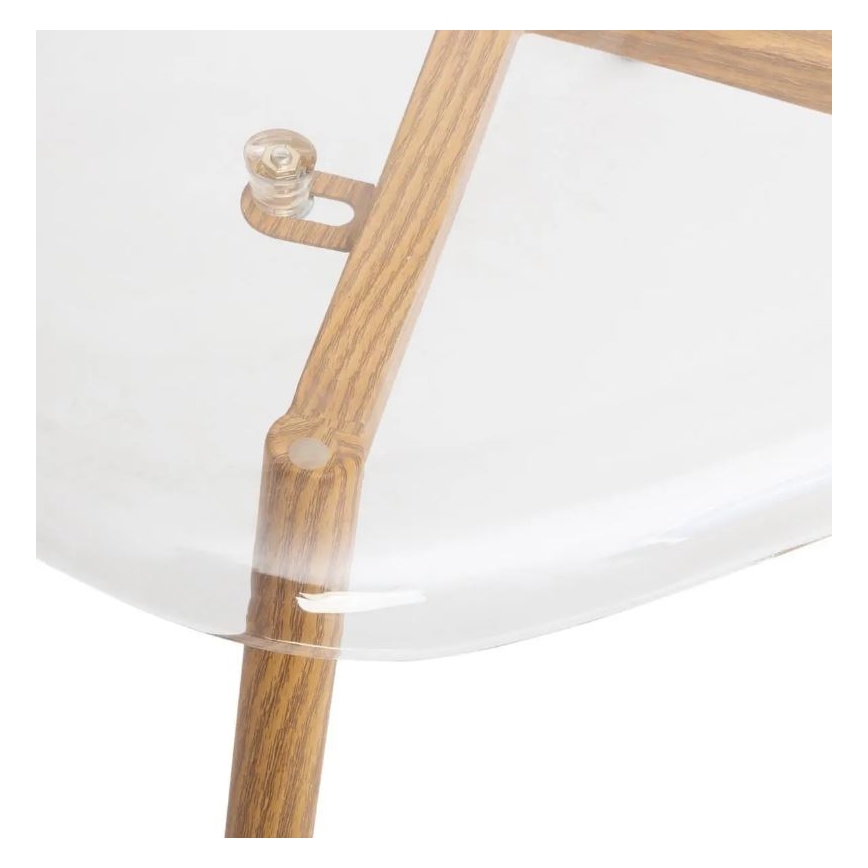 НАБОР 4x Обеденный стул TAHO коричневый/прозрачный