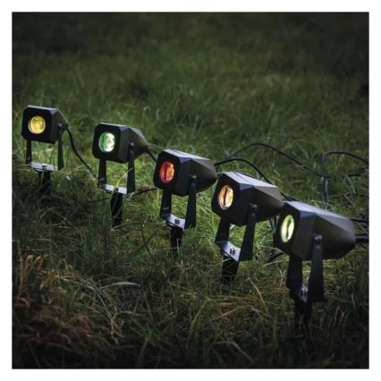 НАБОР 4x Светодиодная уличная RGBIC-лампа с регулированием яркости LED/7W/230V 3000-6500K IP65 Wi-Fi Tuya