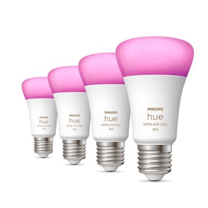 Набор 4x светодиодные диммируемые лампочки Philips Hue White And Color Ambience E27/6,5W/230V 2000-6500K