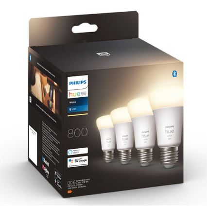 Набор 4x светодиодные диммируемые лампы Philips Hue WHITE A60 E27/9W/230V 2700K