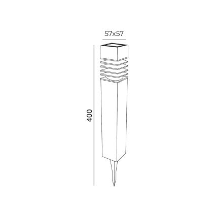НАБОР 4x Светодиодный светильник на солнечной батарее LED/0,06W/1,2V 1xAAA 6000K IP44 100 mAh
