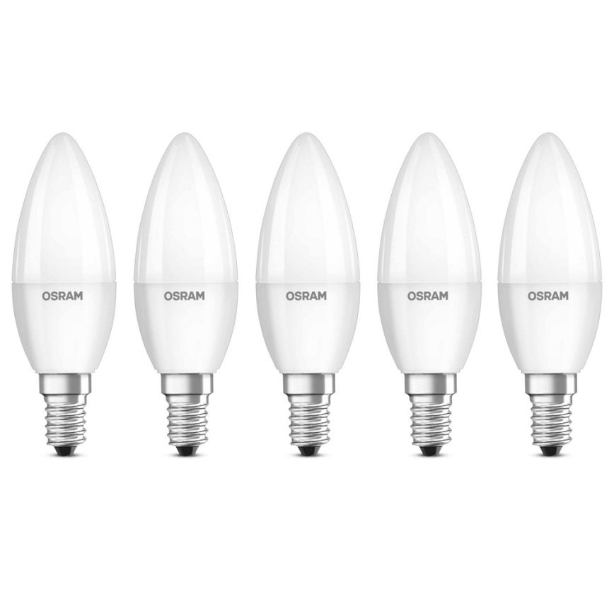 НАБОР 5x Светодиодная лампочка BASE B40 E14/4,9W/230V 2700K - Osram