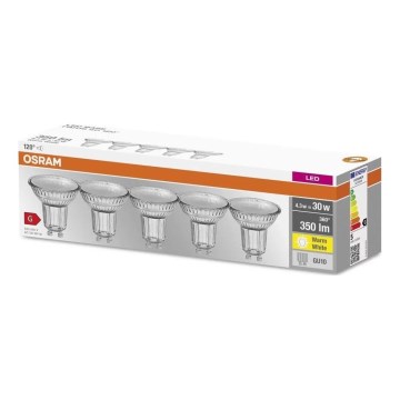 НАБОР 5x Светодиодная лампочка PAR16 GU10/4,3W/230V 2700K 120° - Osram