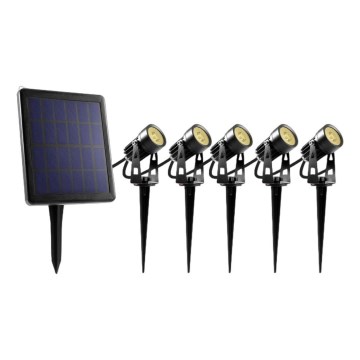 НАБОР 5x Светодиодная уличная лампа с солнечной панелью LED/4000 mAh IP44