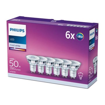 Набор 6x LED ламп Philips GU10/4,6W/230V 4000K