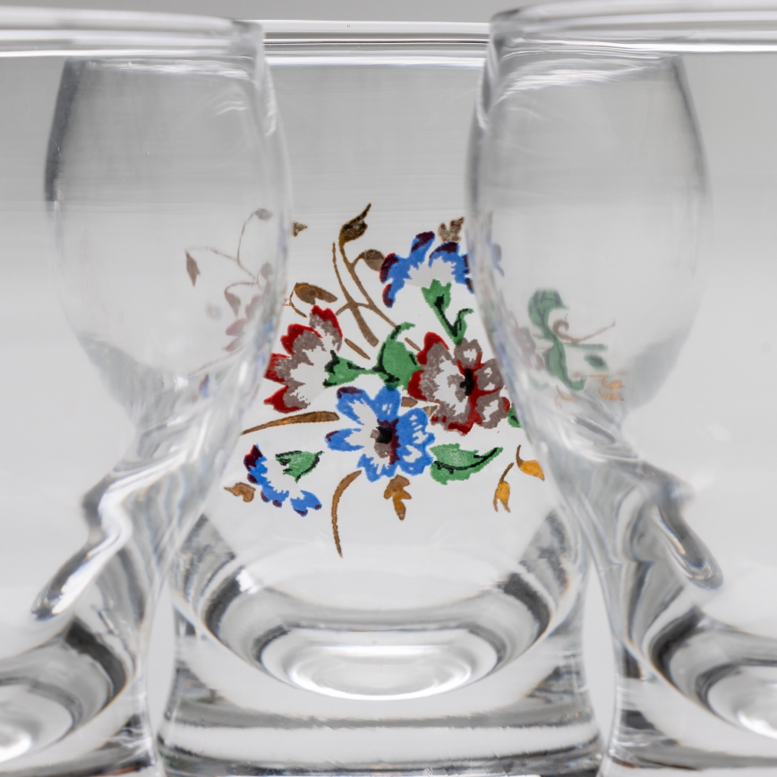 Набор 6x рюмка для ликера прозрачный - образец цветка № 4