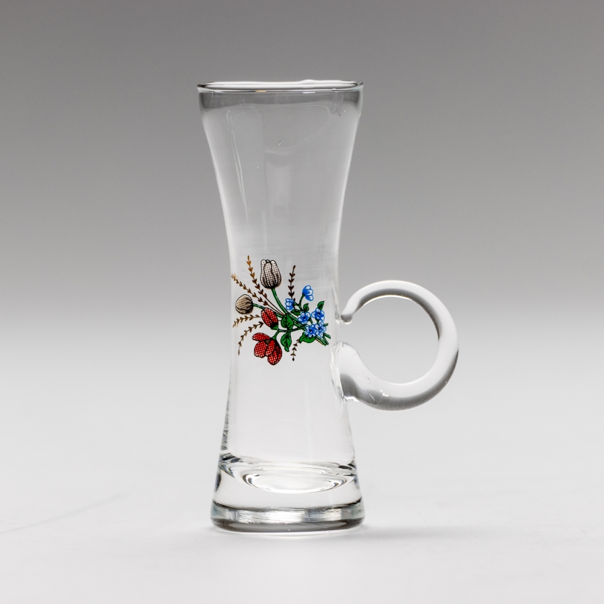 Набор 6x рюмка для ликера с ручкой прозрачный с мотивом букета № 5