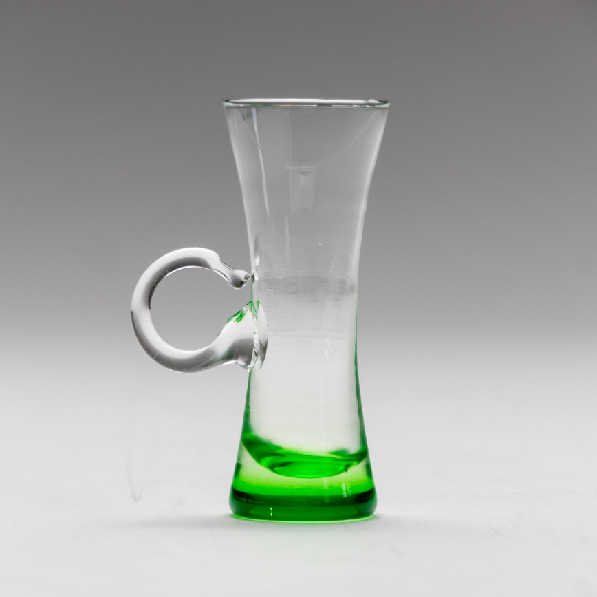 Набор 6x рюмка для ликера с ручкой зеленый