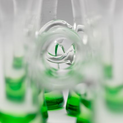 Набор 6x рюмка для ликера с ручкой зеленый