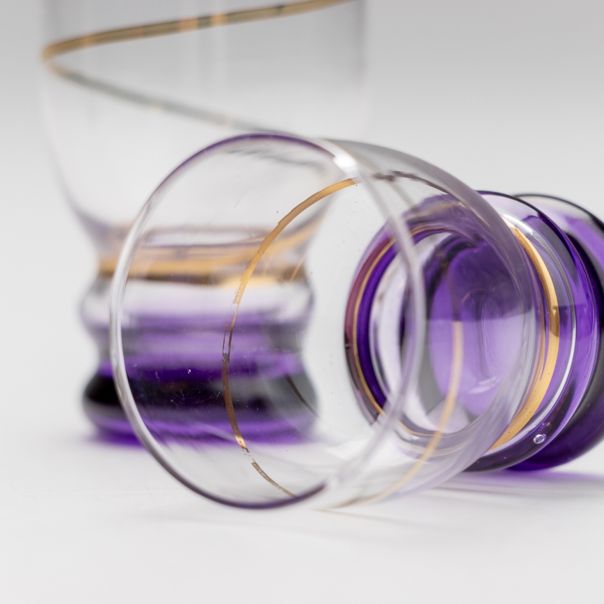 Набор 6x рюмка для шотов прозрачный фиолетовый