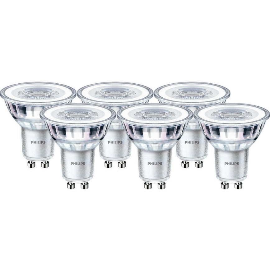 Набор 6x светодиодных лампочек Philips GU10/4,6W/230V 2700K