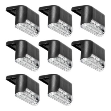 НАБОР 8x Светодиодный лестничный светильник на солнечной батарее LED/0,06W/1,2V 3000K IP44 600 mAh
