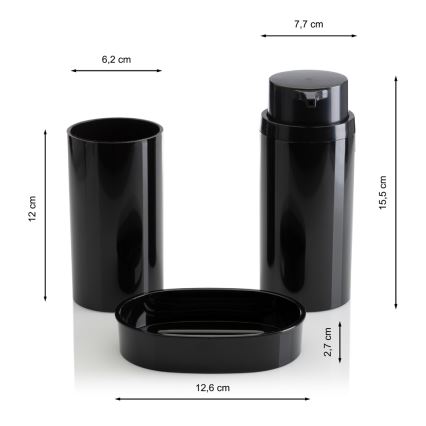 Набор для ванной комнаты CARMEN 5 шт. черный