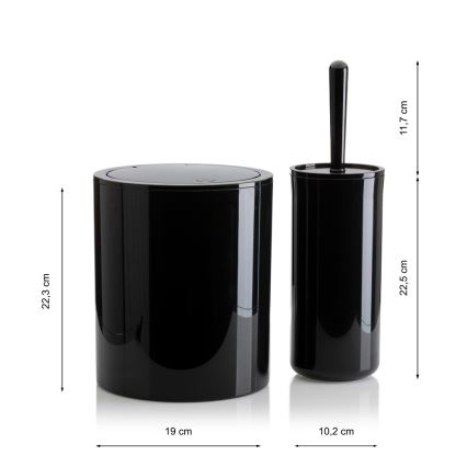 Набор для ванной комнаты CARMEN 5 шт. черный