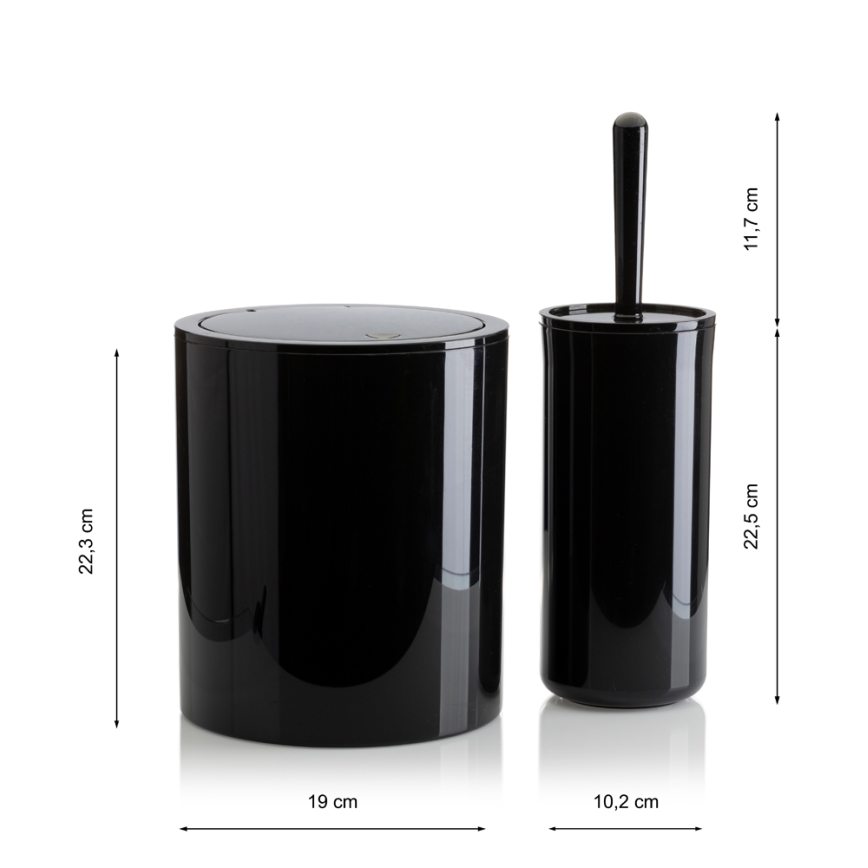 Набор для ванной комнаты CARMEN 5 шт. черный