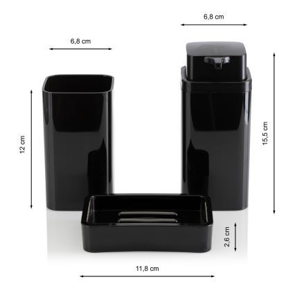 Набор для ванной комнаты SIERRA 5 шт. черный