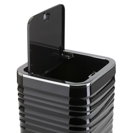 Набор для ванной комнаты WAVE 5 шт. черный/блестящий хром